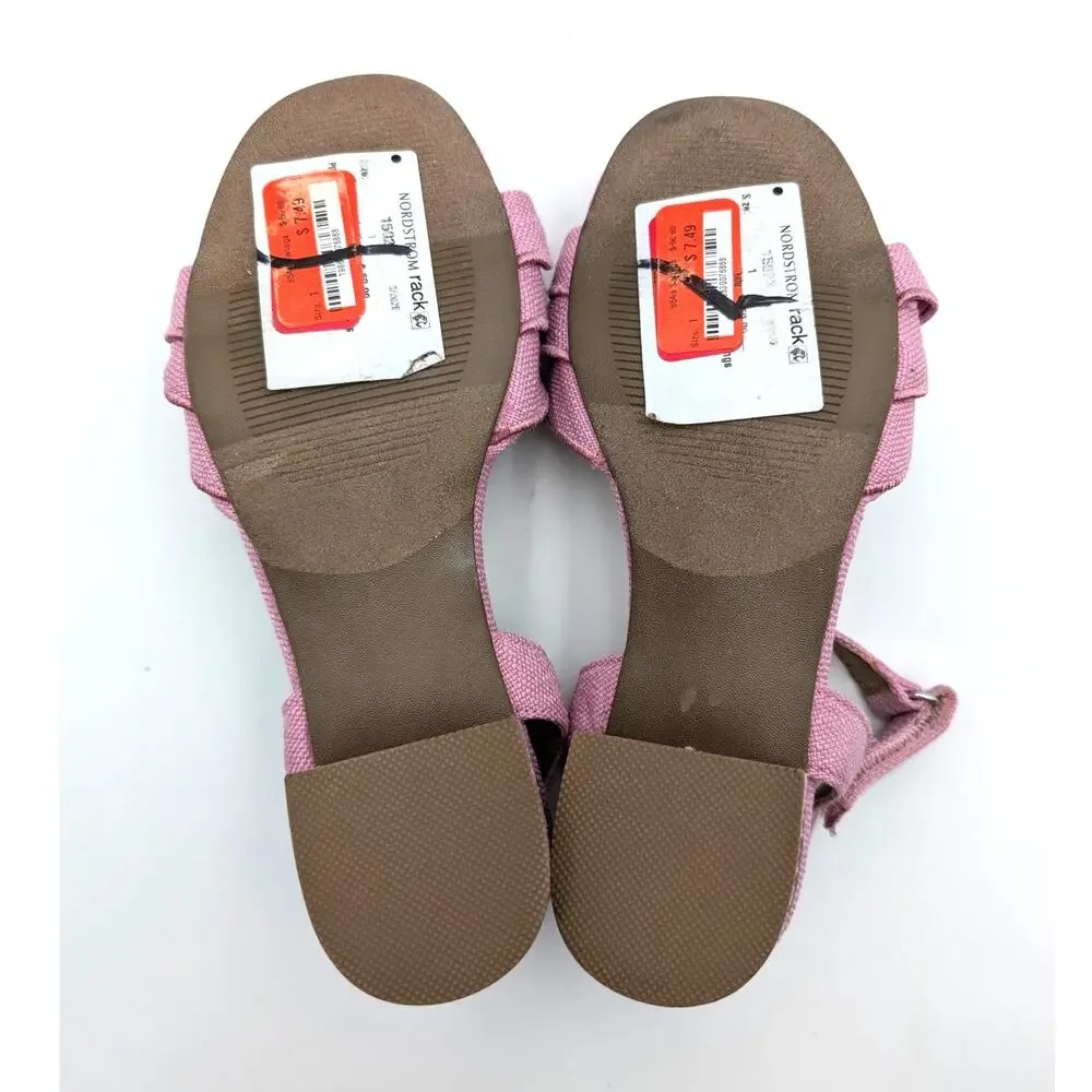 DV by Dolce Vita Govani Ruffle Sandals Open Toe Girls Pink Size US1 EU32